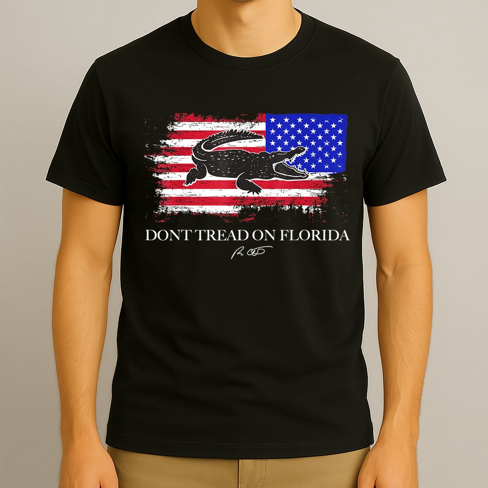 Dont Tread On Florida Governor Flag Alligator DeSantis 2021 T-Shirt