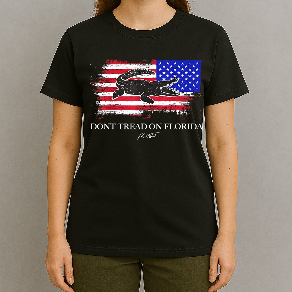 Dont Tread On Florida Governor Flag Alligator DeSantis 2021 T-Shirt