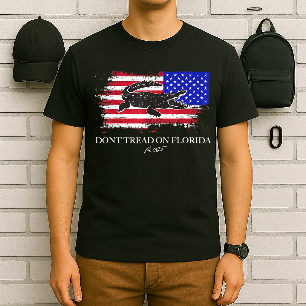 Dont Tread On Florida Governor Flag Alligator DeSantis 2021 T-Shirt