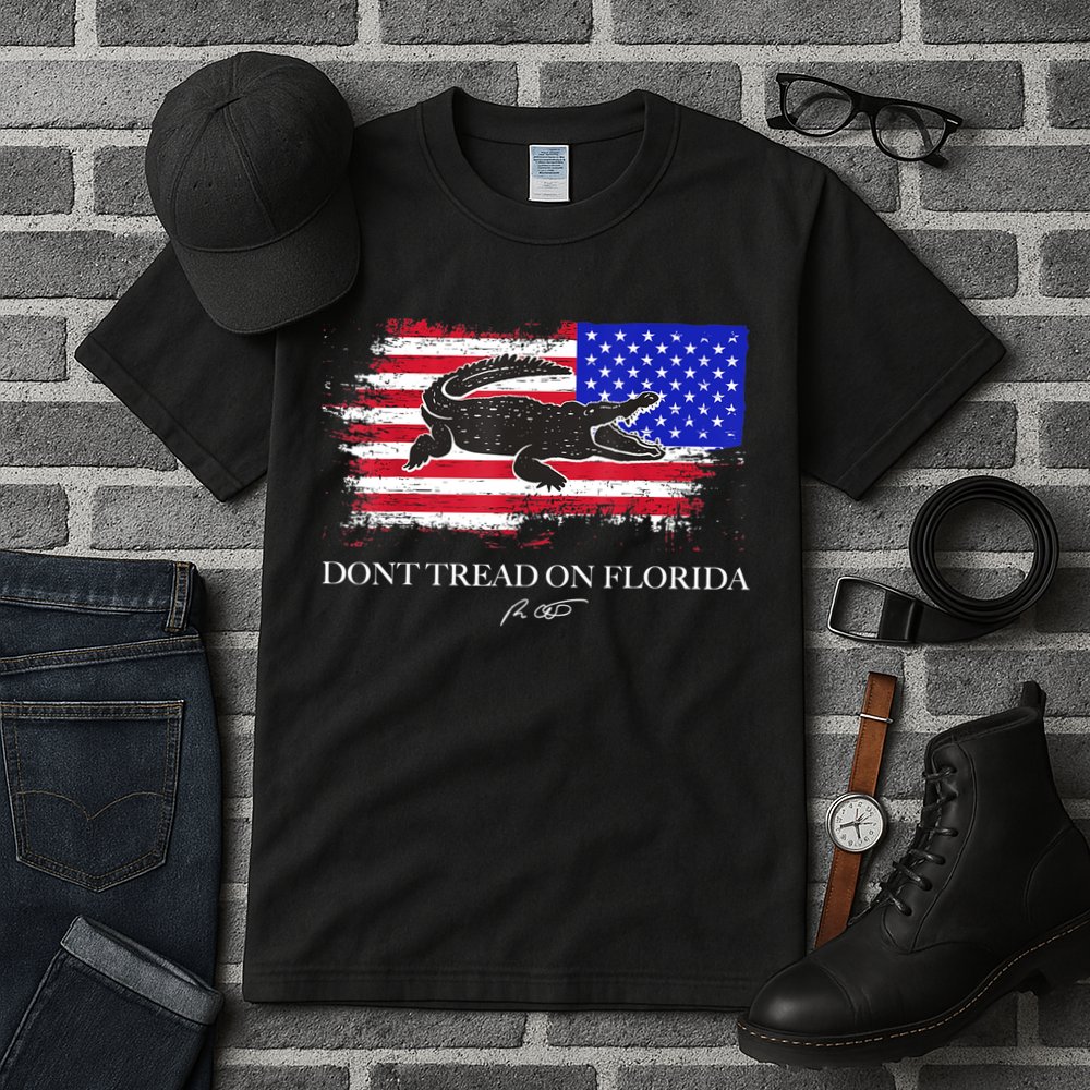 Dont Tread On Florida Governor Flag Alligator DeSantis 2021 Tall T-Shirt