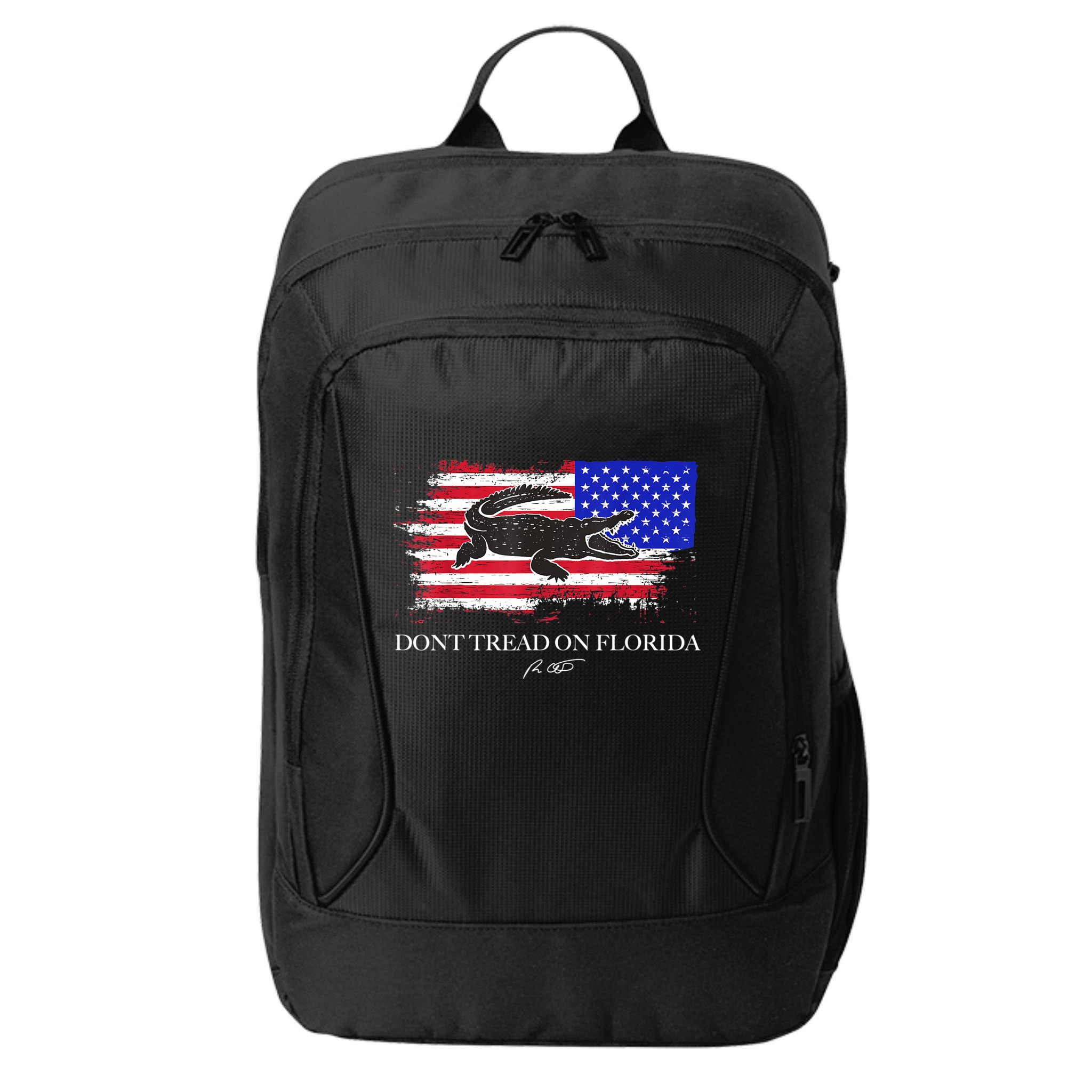 Dont Tread On Florida Governor Flag Alligator DeSantis 2021 City Backpack