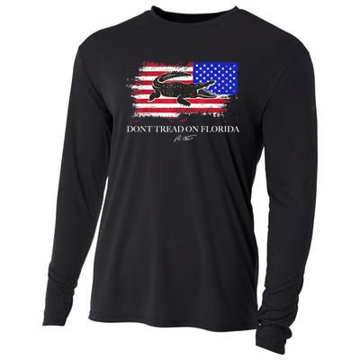 Dont Tread On Florida Governor Flag Alligator DeSantis 2021 Cooling Performance Long Sleeve Crew