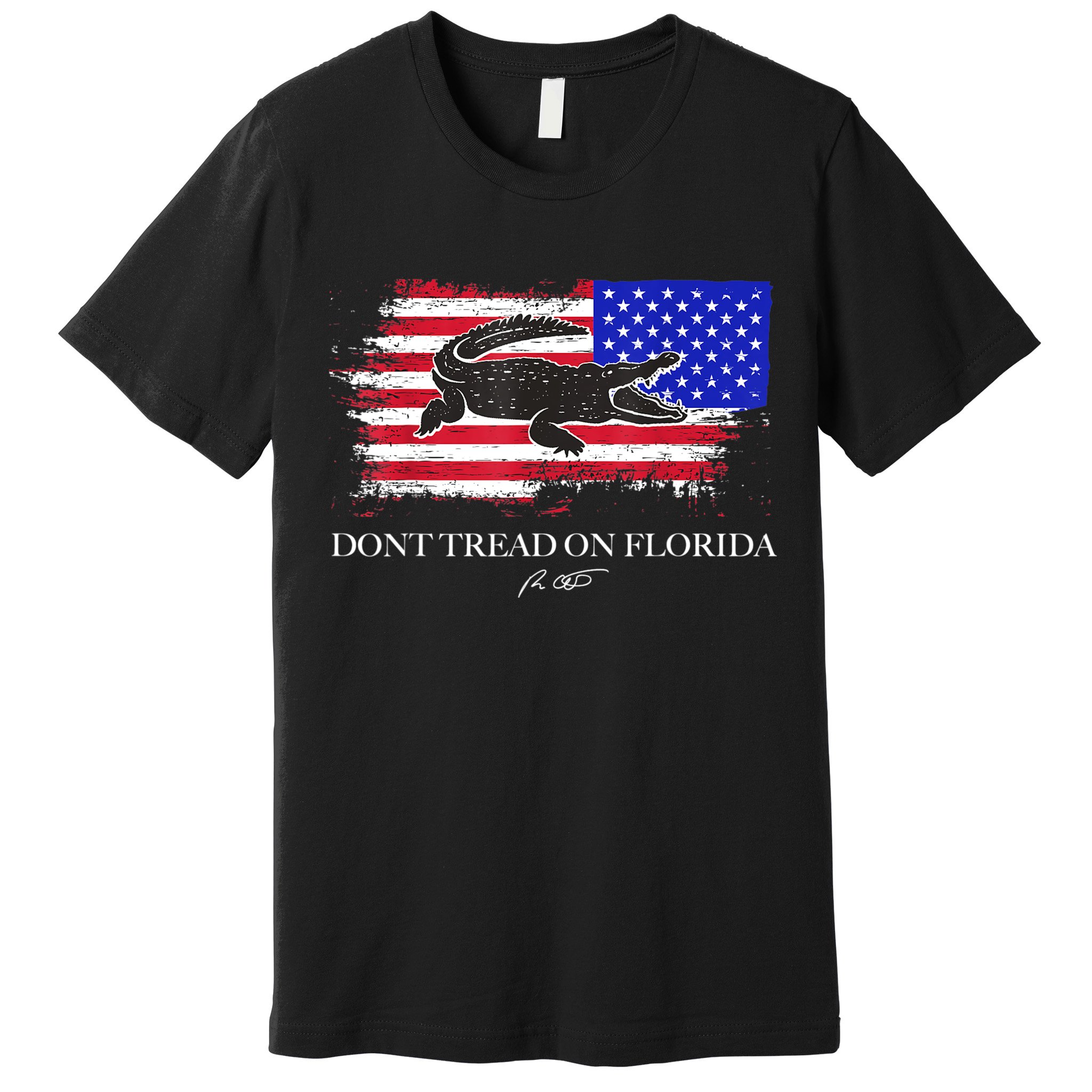 Dont Tread On Florida Governor Flag Alligator DeSantis 2021 Premium T-Shirt