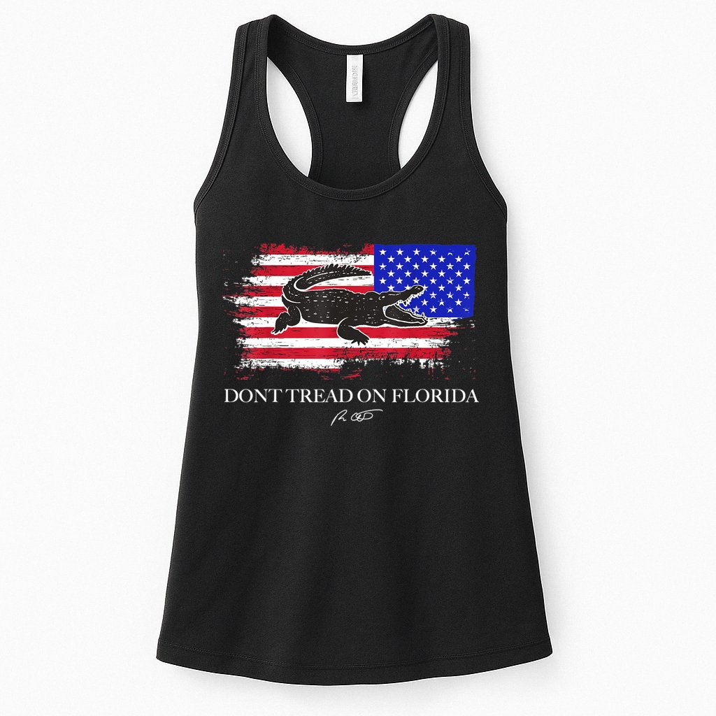 Dont Tread On Florida Governor Flag Alligator DeSantis 2021 Womens Tank Top