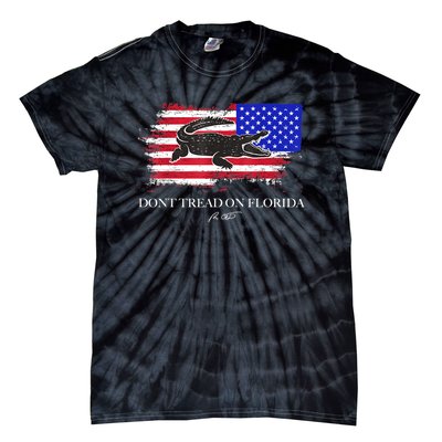 Dont Tread On Florida Governor Flag Alligator DeSantis 2021 Tie-Dye T-Shirt