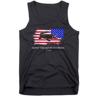 Dont Tread On Florida Governor Flag Alligator DeSantis 2021 Tank Top