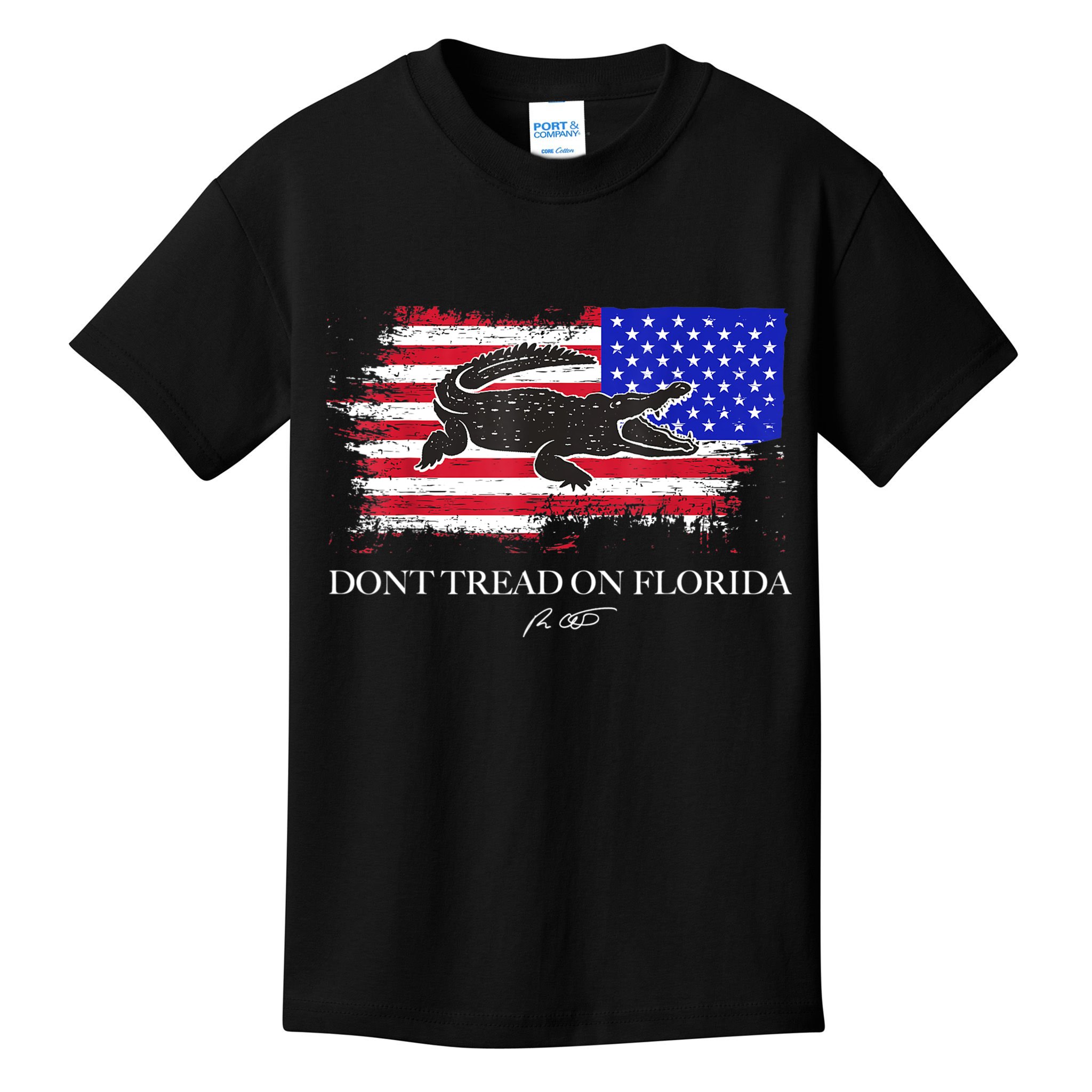 Dont Tread On Florida Governor Flag Alligator DeSantis 2021 Kids T-Shirt