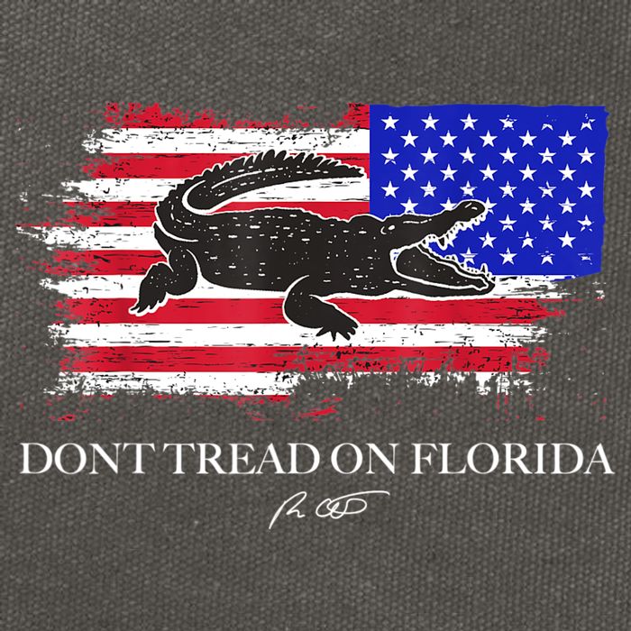Dont Tread On Florida Governor Flag Alligator DeSantis 2021 Cotton Canvas Backpack