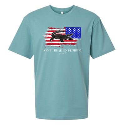 Dont Tread On Florida Governor Flag Alligator DeSantis 2021 Sueded Cloud Jersey T-Shirt