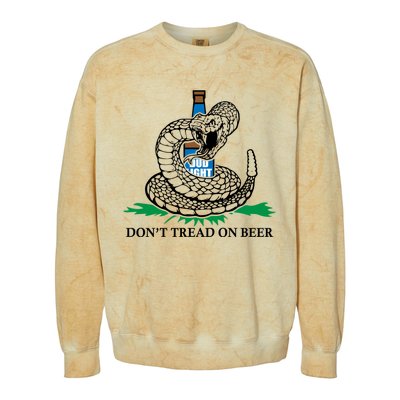 Dont Tread On Beer Funny Patriot America Usa Freedom Lover Gift Colorblast Crewneck Sweatshirt