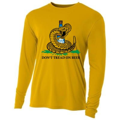 Dont Tread On Beer Funny Patriot America Usa Freedom Lover Gift Cooling Performance Long Sleeve Crew