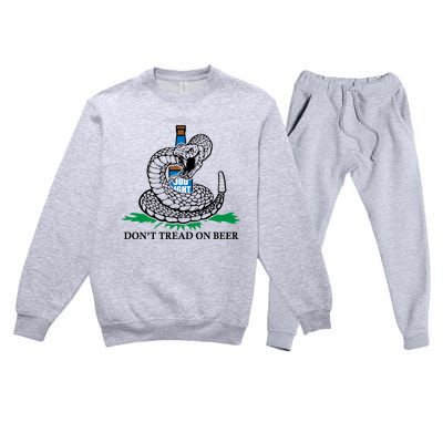 Dont Tread On Beer Funny Patriot America Usa Freedom Lover Gift Premium Crewneck Sweatsuit Set