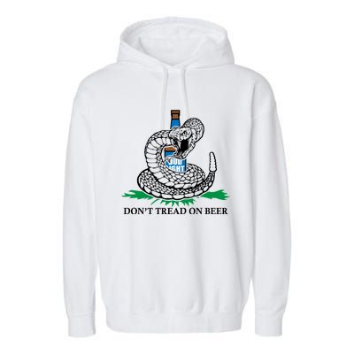 Dont Tread On Beer Funny Patriot America Usa Freedom Lover Gift Garment-Dyed Fleece Hoodie