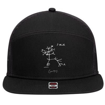 Darwin Tree Of Life I Think, Charles Darwin 7 Panel Mesh Trucker Snapback Hat