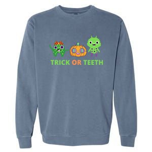 Dental Trick Or Teeth Costume Cool Gift Garment-Dyed Sweatshirt