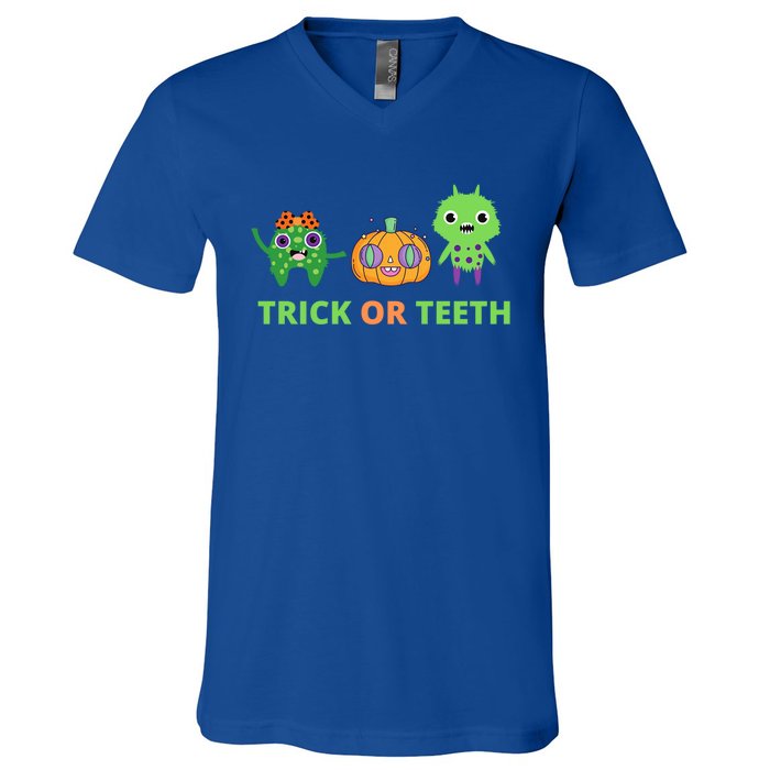 Dental Trick Or Teeth Costume Cool Gift V-Neck T-Shirt