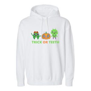 Dental Trick Or Teeth Costume Cool Gift Garment-Dyed Fleece Hoodie