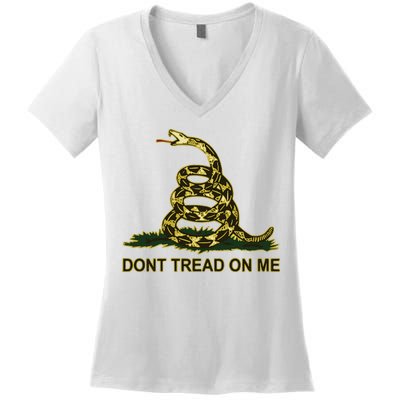 Don’t Tread On Me Gadsden Flag Women's V-Neck T-Shirt