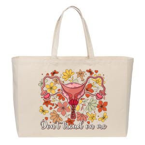 Don’t Tread On Me Uterus Feminist Human Rights Cotton Canvas Jumbo Tote