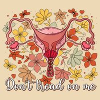 Don’t Tread On Me Uterus Feminist Human Rights Drawstring Bag