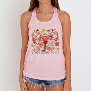 Don’t Tread On Me Uterus Feminist Human Rights Women's Knotted Racerback Tank