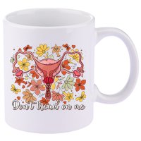 Don’t Tread On Me Uterus Feminist Human Rights 11oz C Handle Ceramic Mug