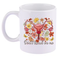 Don’t Tread On Me Uterus Feminist Human Rights 11oz C Handle Ceramic Mug