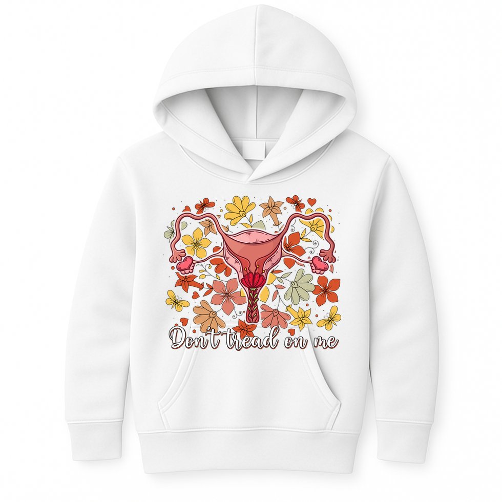 Don’t Tread On Me Uterus Feminist Human Rights Kids Hoodie