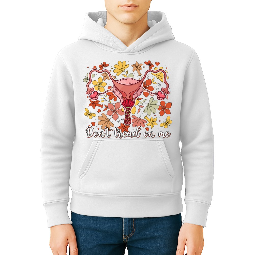 Don’t Tread On Me Uterus Feminist Human Rights Kids Hoodie