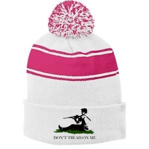 Don't Tread On Me Free Kyle Rittenhouse Stripe Pom Pom Beanie