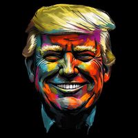 Donald Trump Oil Painting Style Donald J Trump Smiling Impact Tech Backpack
