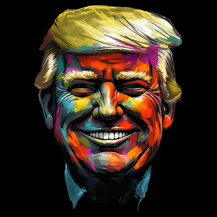Donald Trump Oil Painting Style Donald J Trump Smiling Impact Tech Backpack