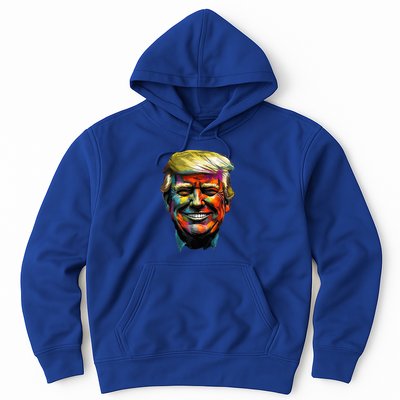 Donald Trump Oil Painting Style Donald J Trump Smiling Hoodie
