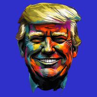 Donald Trump Oil Painting Style Donald J Trump Smiling Bag