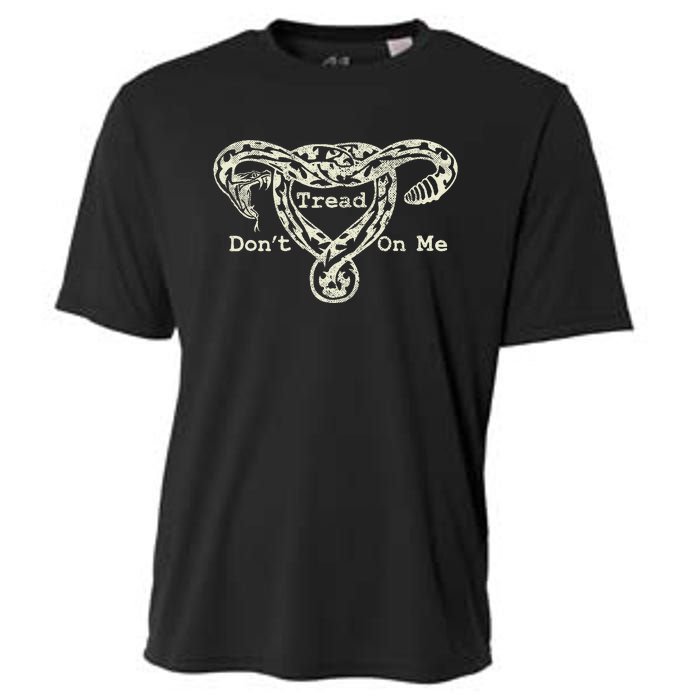 Don’T Tread On Me Uterus Snake Feminist Cooling Performance Crew T-Shirt