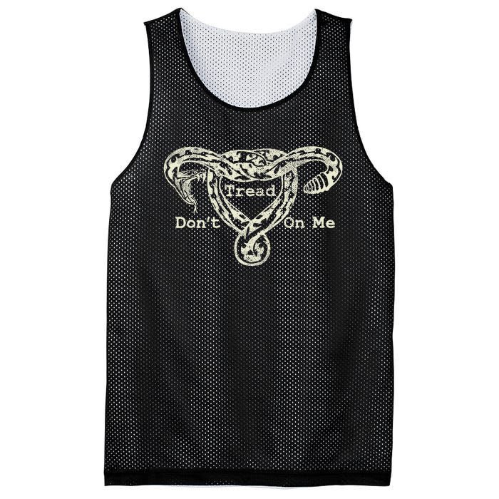 Don’T Tread On Me Uterus Snake Feminist Mesh Reversible Basketball Jersey Tank