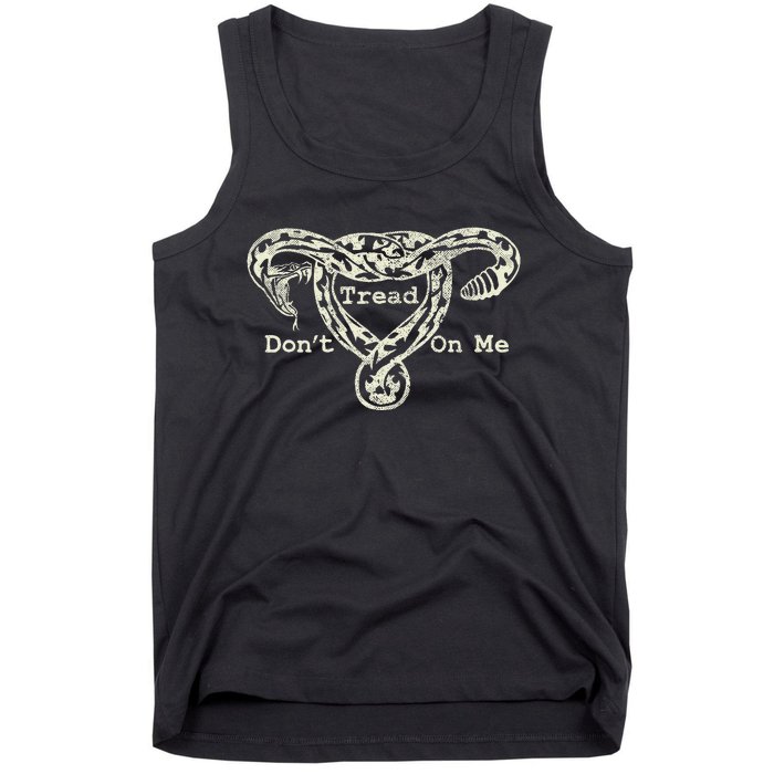 Don’T Tread On Me Uterus Snake Feminist Tank Top