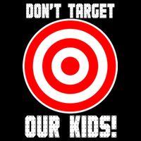 Dont Target Our Kids Patriotic Bullseye Range Boycott Drawstring Bag