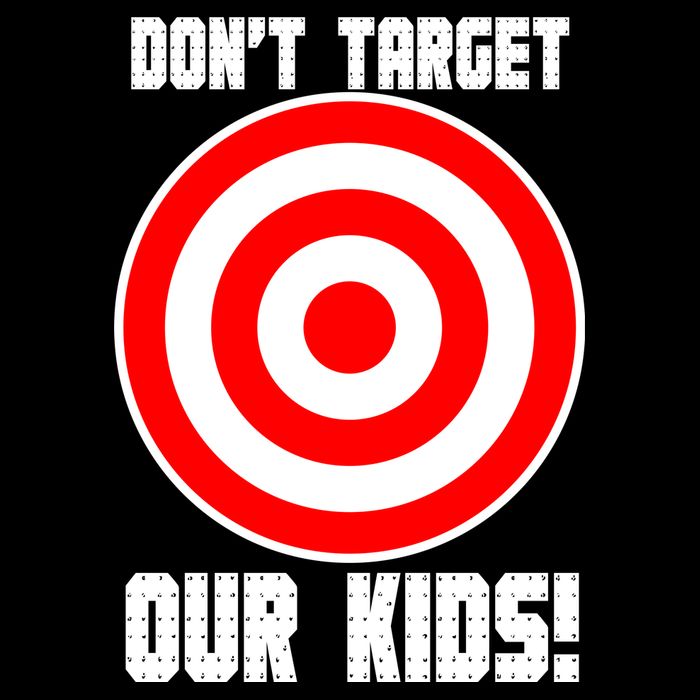 Dont Target Our Kids Patriotic Bullseye Range Boycott Drawstring Bag