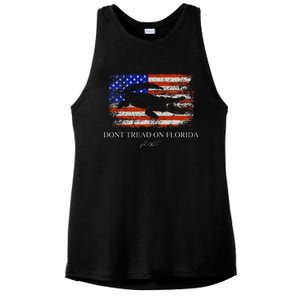 Dont Tread On Florida Governor Ron Desantis Ladies PosiCharge Tri-Blend Wicking Tank