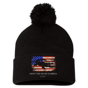 Dont Tread On Florida Governor Ron Desantis Pom Pom 12in Knit Beanie