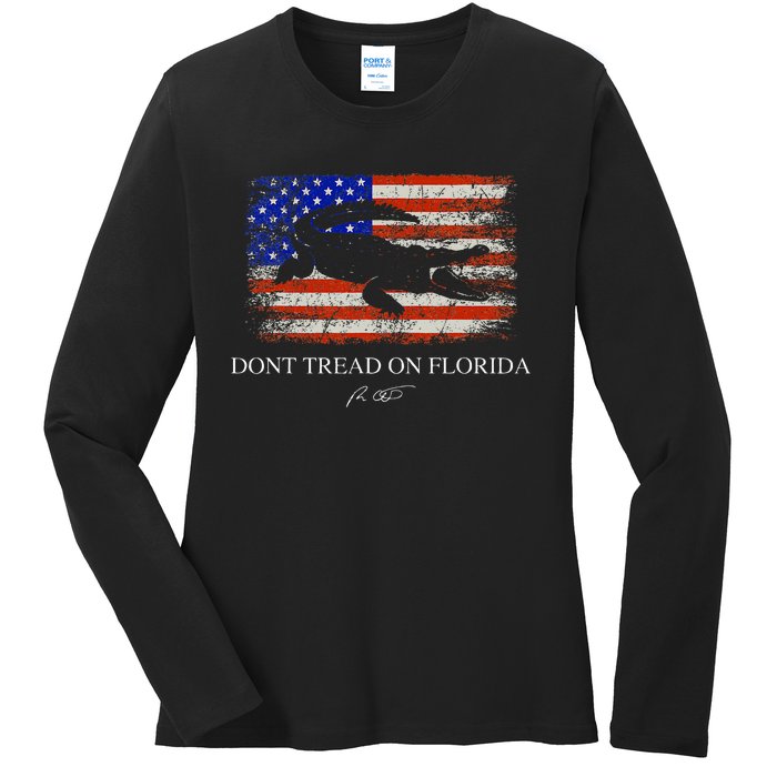 Dont Tread On Florida Governor Ron Desantis Ladies Long Sleeve Shirt