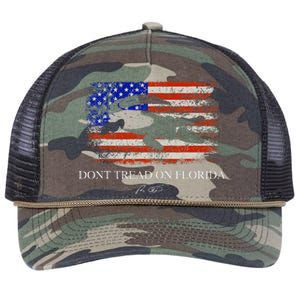 Dont Tread On Florida Governor Ron Desantis Retro Rope Trucker Hat Cap