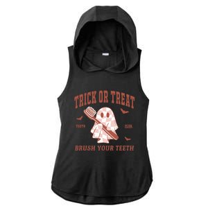 Dentist Trick Or Treat Brush Your Teeth Halloween Ladies PosiCharge Tri-Blend Wicking Draft Hoodie Tank