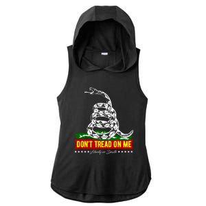 Dont Tread On Me Liberty Or Death Come & Take It Ladies PosiCharge Tri-Blend Wicking Draft Hoodie Tank