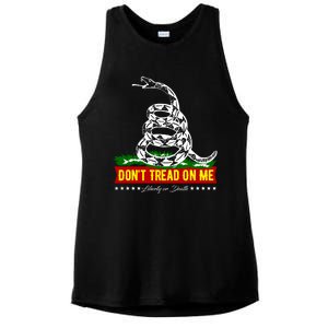 Dont Tread On Me Liberty Or Death Come & Take It Ladies PosiCharge Tri-Blend Wicking Tank