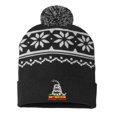 Dont Tread On Me Liberty Or Death Come & Take It USA-Made Snowflake Beanie