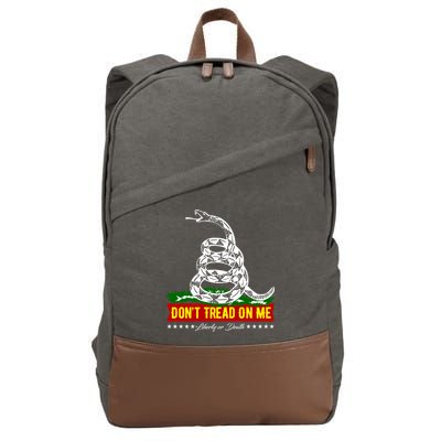 Dont Tread On Me Liberty Or Death Come & Take It Cotton Canvas Backpack