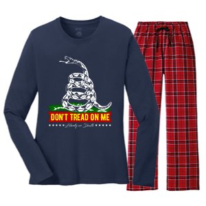 Dont Tread On Me Liberty Or Death Come & Take It Women's Long Sleeve Flannel Pajama Set 