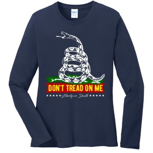 Dont Tread On Me Liberty Or Death Come & Take It Ladies Long Sleeve Shirt